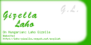 gizella laho business card